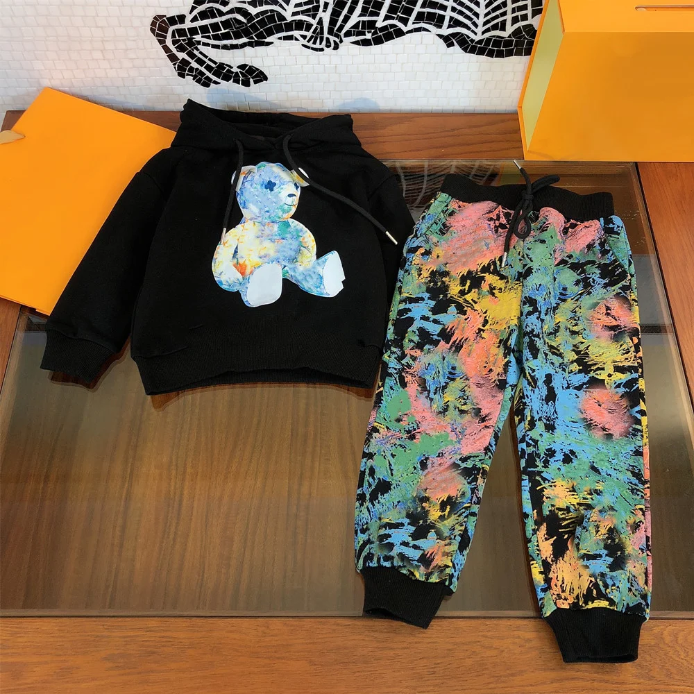 

2021 autumn girls 2-piece cotton kids fall sets, Picture