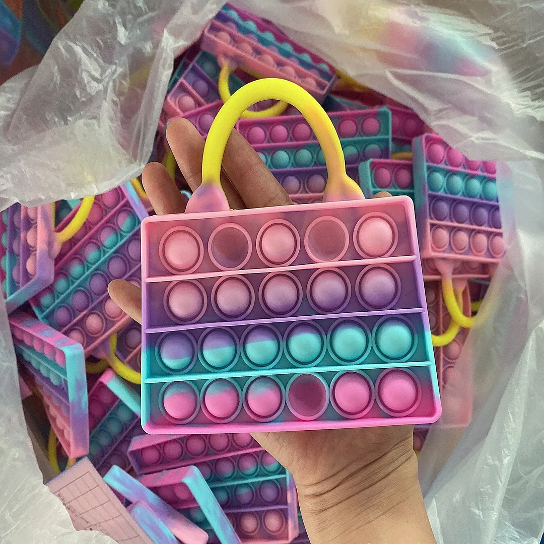 

Factory hand bags ladies handbags women bags pop it purse unicorn pop it purse handbags, Pop it book bag