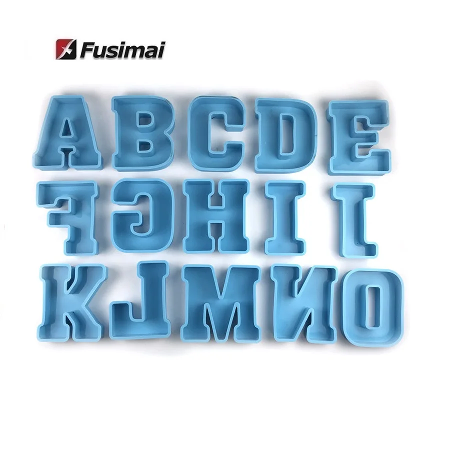 

Fusimai Resin Large 26 Pcs Silicone Alphabet Moulds Extra-large English Letters Silicon Mold, Random