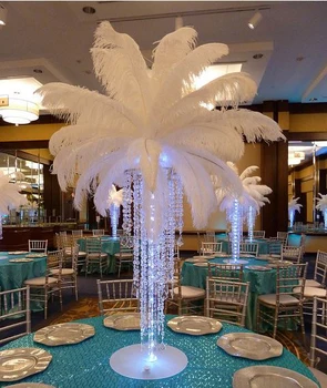 Ostrich Feathers Wedding Centerpiece 