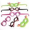 Photo booth props paper party eye mask kids party glasses