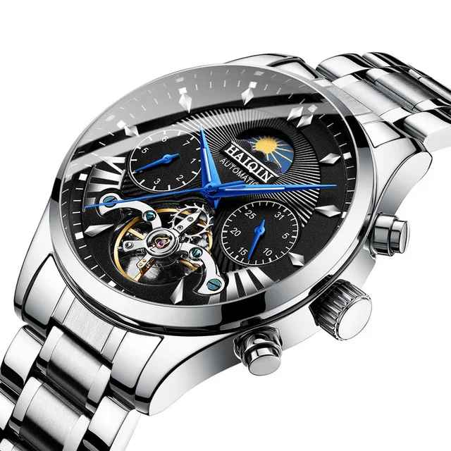 

HAIQIN mens watches top brand luxury automatic mechanical luxury watch men sport wristwatch mens reloj hombre tourbillon