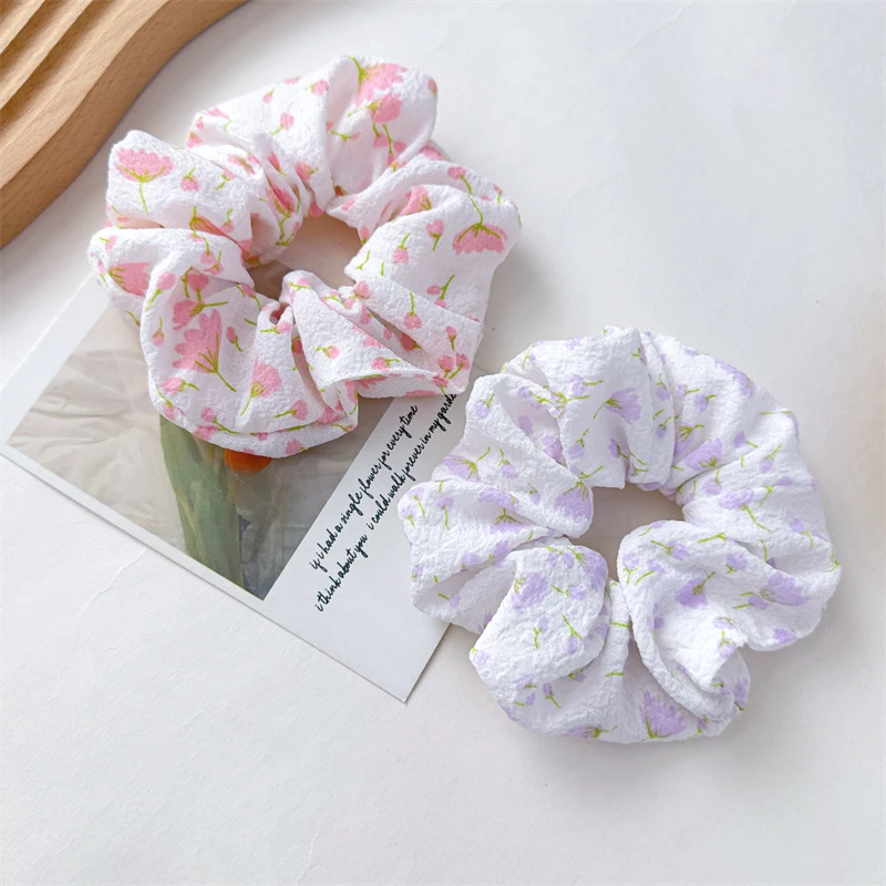 

MIO Factory Cheap Cloth Fabric Hair Scrunchies Big Stock Simple Sweet Hair Rope Women Ladys Summer Outdoor