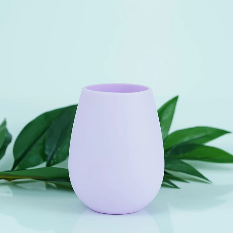 FL- Whole sales 350ml Non-toxic eco-friendly flat bottom colorful collapsible silicone cup