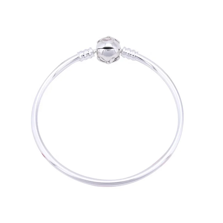 

Hot sale simple bracelets bangles diy bangle adjustable woman bracelete silver with stopper