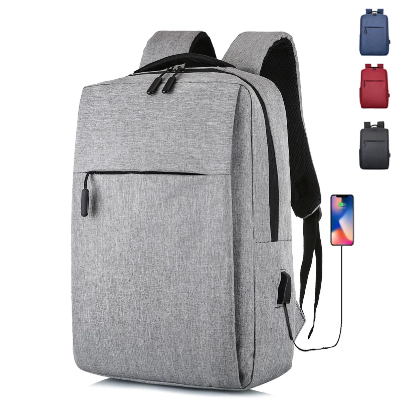 

New Design Black Oxford Mens USB Charger College School Business Back Pack Laptop Bags Backpack, 4 colors or customized