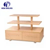Wood and Metal Steel Structure Adjustable Size Fashional Single & Doubled Sided Display Stand