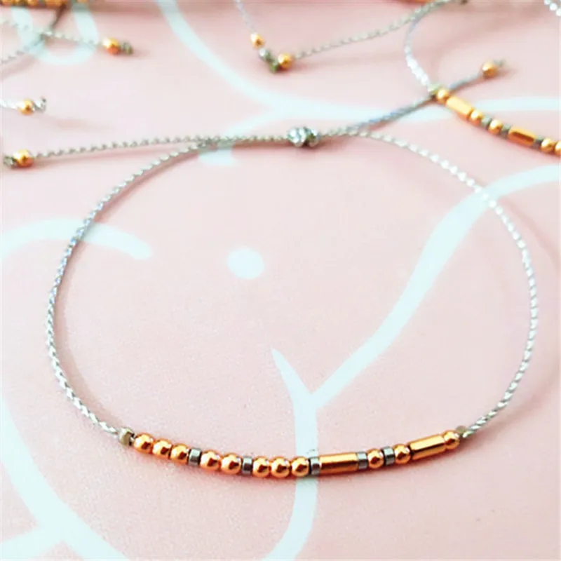 

Wholesale Custom Fashion Woven Morse Code Bracelet, As the picture