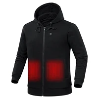 

2019 100% Cotton Fleece Winter Far Infrared Warm 5V USB Battery Powered Men's Hoodies Heated Jacket