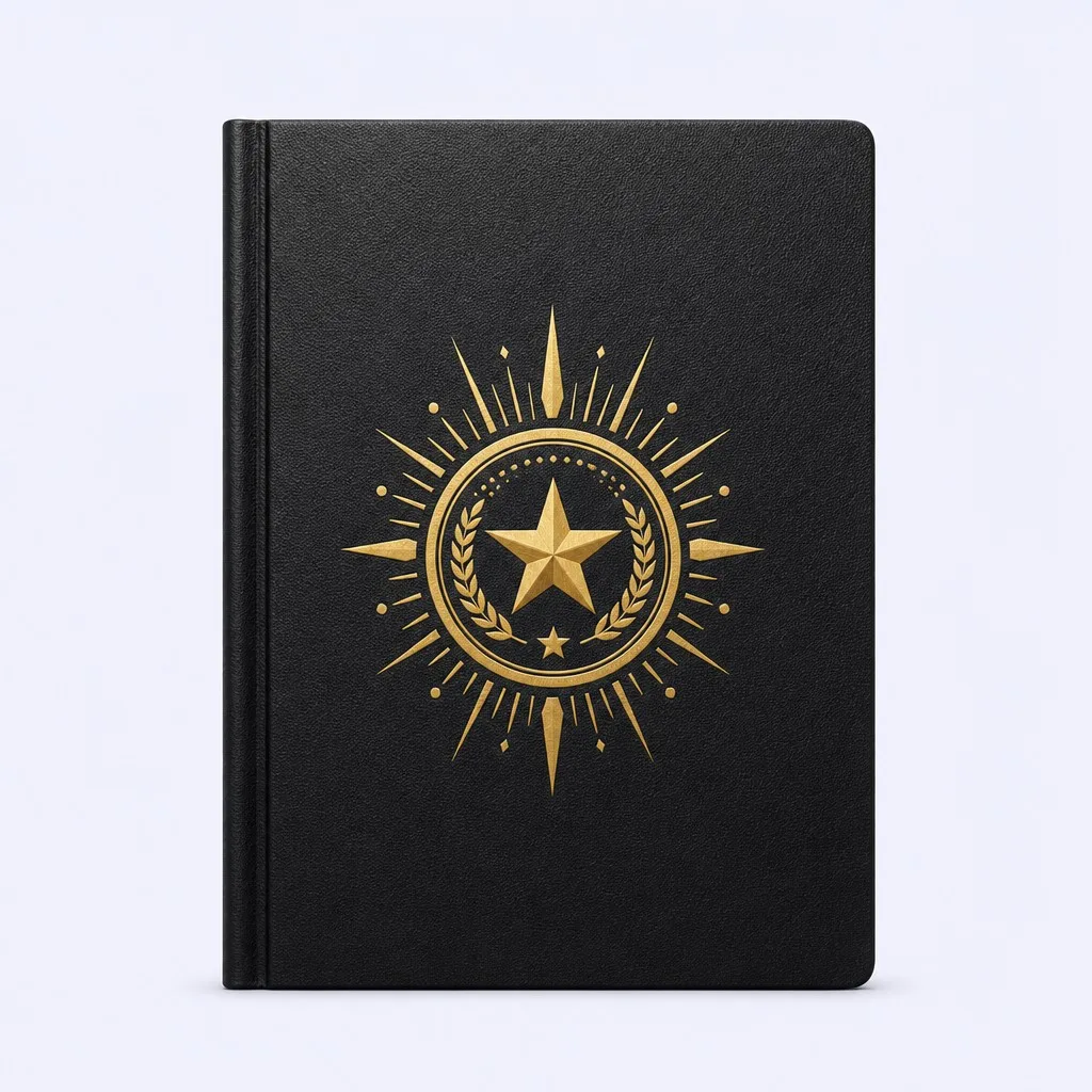 Corporate Milestone Notebook - Obsidian Starburst Edition