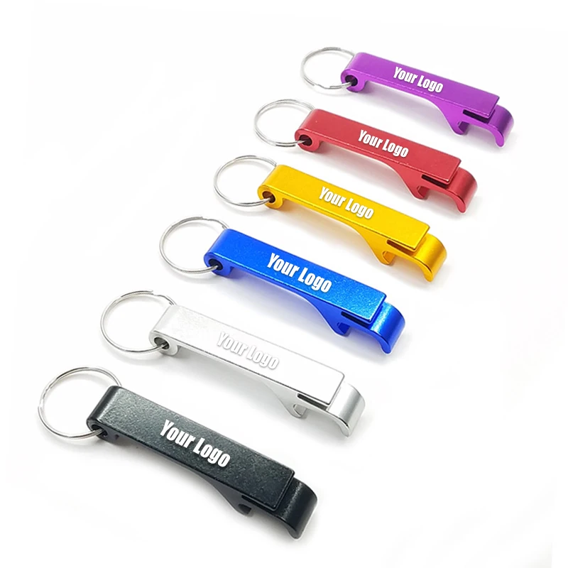 

Hot Sale Creative Gift Keychain Ring Can Opener, Promotional Multifunction Colored Key Chain Beer Bottle Opener