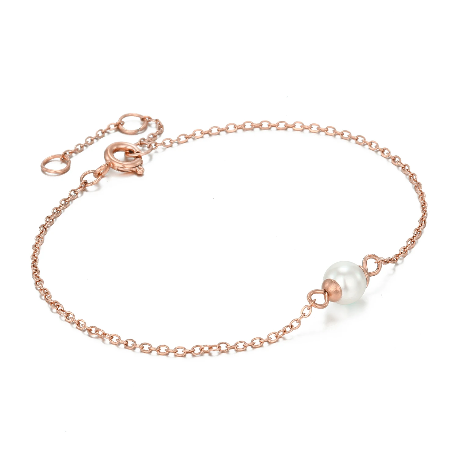 

New Trends in Charm Jewelry Three-color Gold Silver Rose Gold Very Fine Pearl 316 Stainless Steel Chain Bracelets, Silver/gold/rose gold