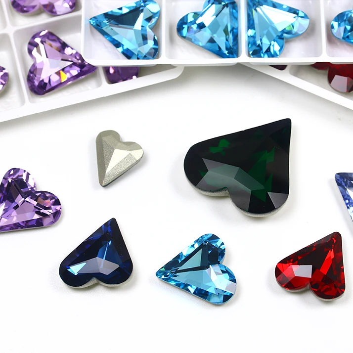 

Sweet Heart K9 Crystal Glass rhinestone Gemstone for Nail Art Handmade Accessories