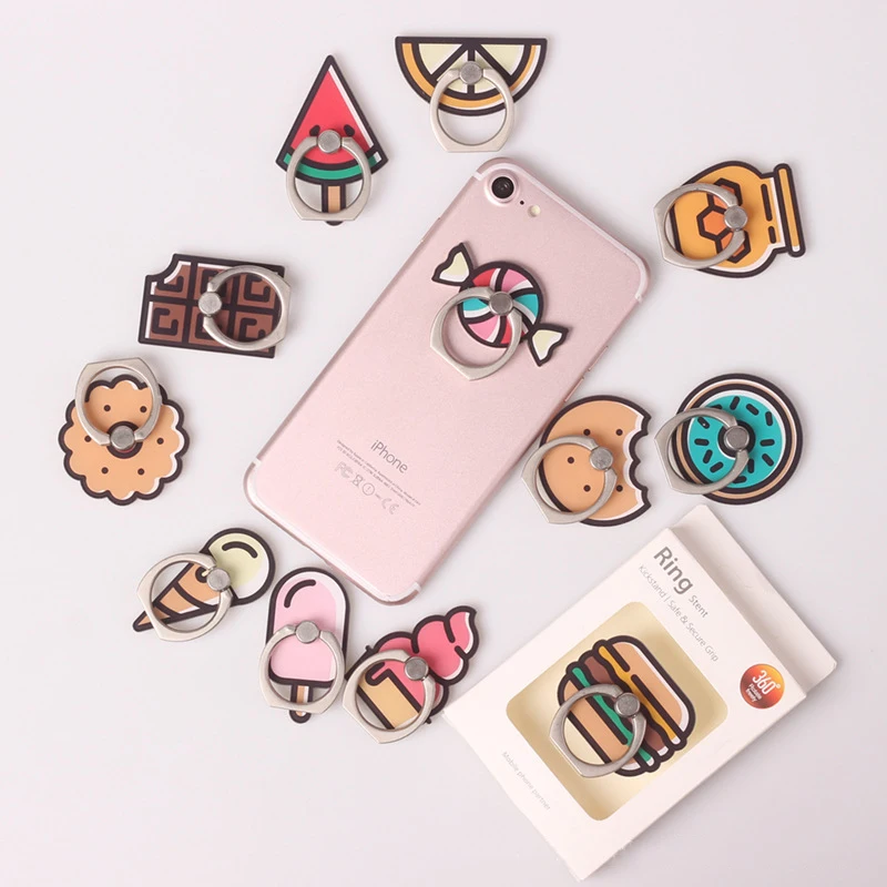 

New Styles Snacks Ice Cream Pattern Phone Ring Holder Acrylic Phone Stand, As picture