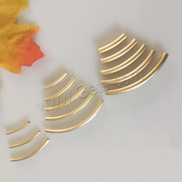 

wholesale 14K Gold Filled Curved Tube Beads jewelry making findings & different size for choice 1028179