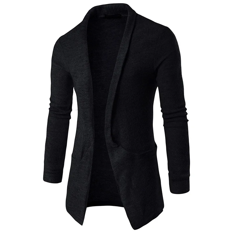 

JACKETOWN Men's British Knitted Cardigan Long Sleeve Casual Slim Fit Sweater Jacket Coat, Color chart