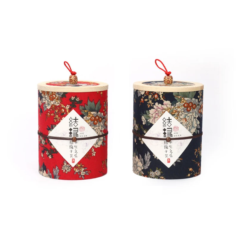 Star Packaging Wholesale Luxury Food Tea Coffee Candy Chewing Gum Potato Chips Packaging Cans Bamboo Lid Handle Kraft Paper Tube