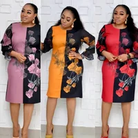 

Wholesale African Dresses For Women Plus Size Elegant Midi Dress L-3XL