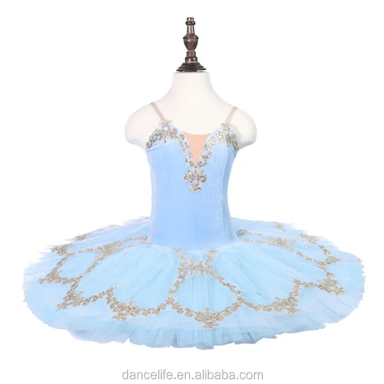 

CP053 Girls Professional Ballet Tutu Ballerina Stiff Tulle handmade tutu for Woman dance costumes, Skyblue