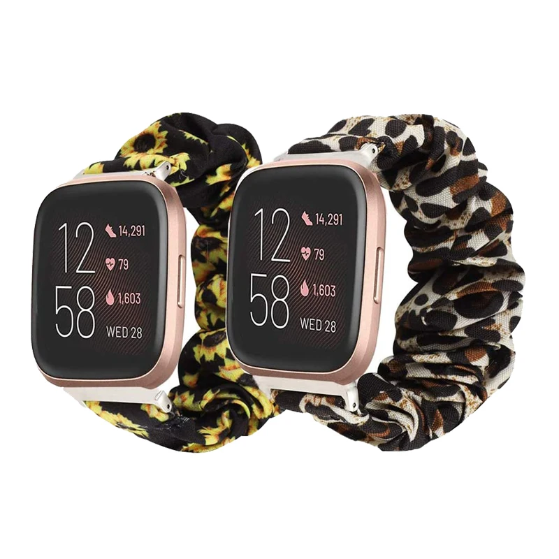 

Replacement Fabric Elastic Smart Watch Band For Fitbit Versa 2 / Versa 2 lite / Versa Watch Scrunchie Band