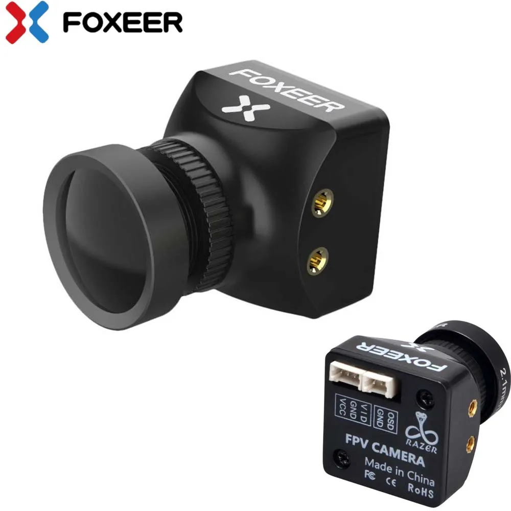 

Foxeer Razer Mini HD 5MP 2.1mm M12 Lens 1200TVL Standard FPV Camera 4:3 16:9 NTSC PAL Switchable 4ms Latency Camera