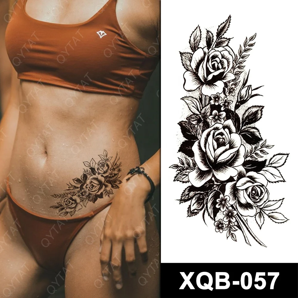 

Custom Size Customized Color Waterproof Sexy Adult Body Tattoo Stickers, Black/ gray/ colourful
