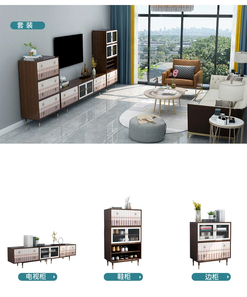 
Dining Room furniture Cupboard 2 drawers 3 doors modern storage bar Cabinet 