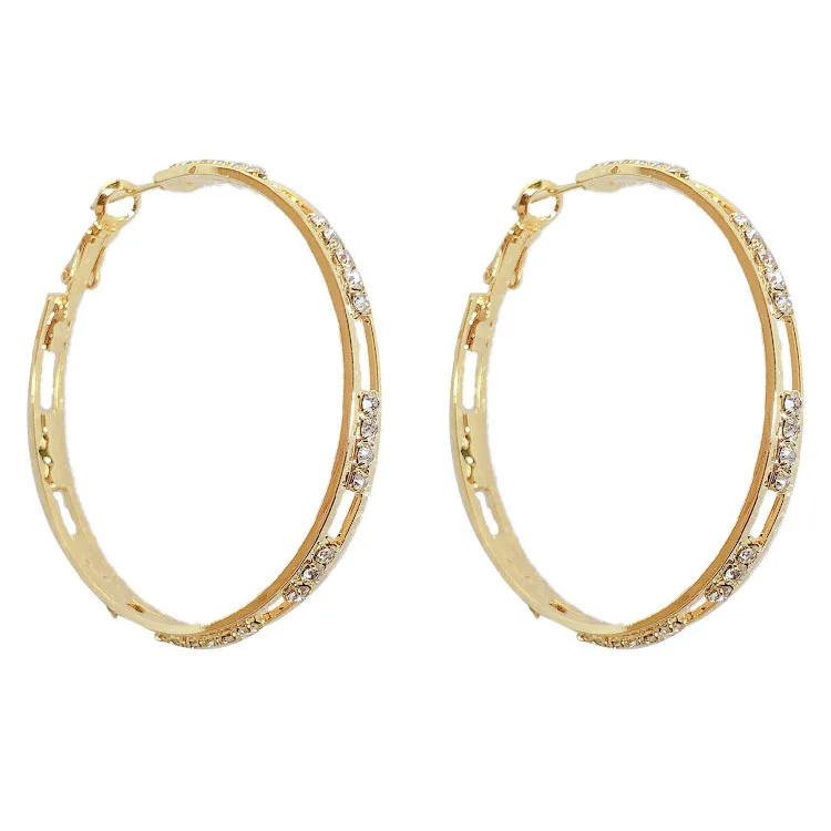 

MYSO New Ins European And American Personality Exaggerated Diamond Earrings Temperament Earrings New Trend Earrings