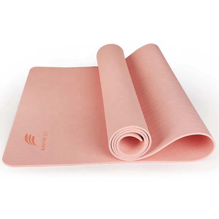 

New arrival factory direct wholesale price high foaming natural TPE yoga mat gym mats, Purple, pink, blue, black