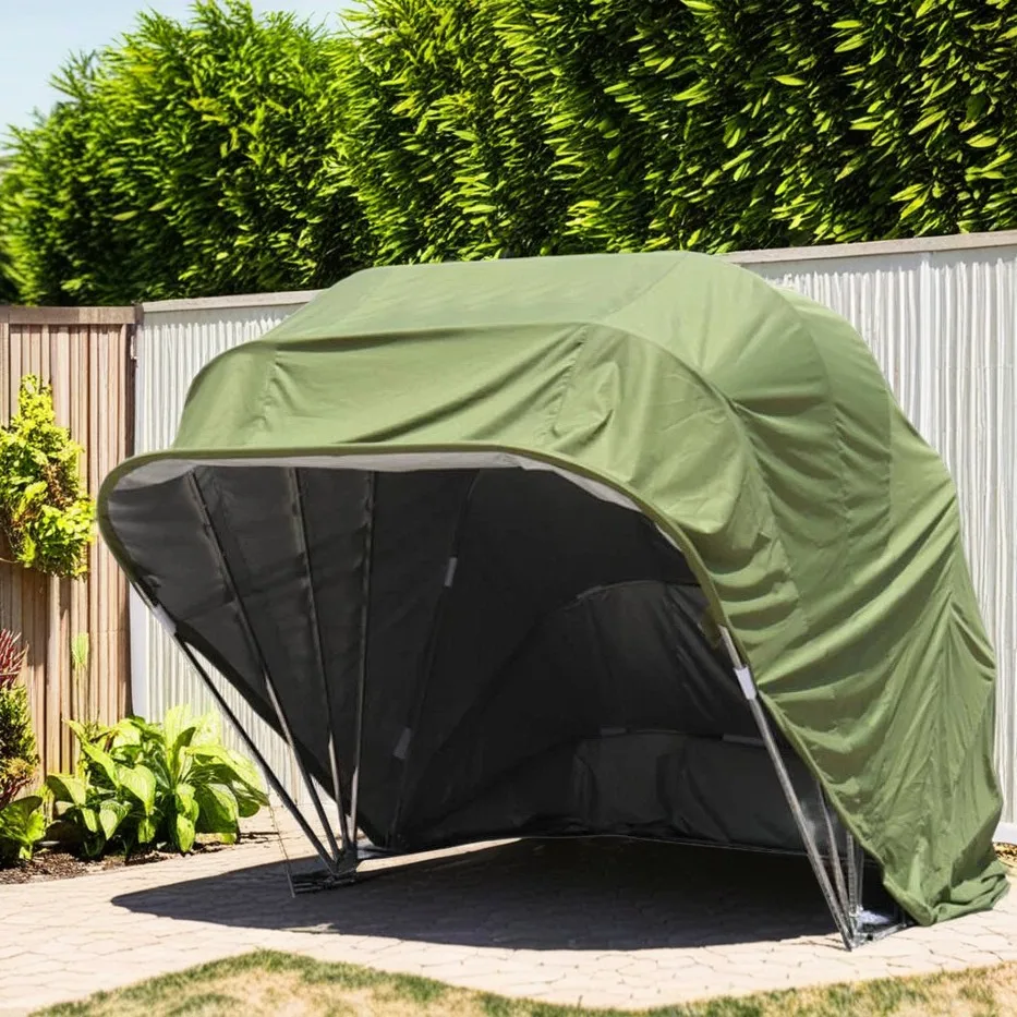 Customize 6M Semi Automatic Mobile Car Shed Stainless Steel Folding Parking Shed Household Rain Snow Protection Mobile Carport