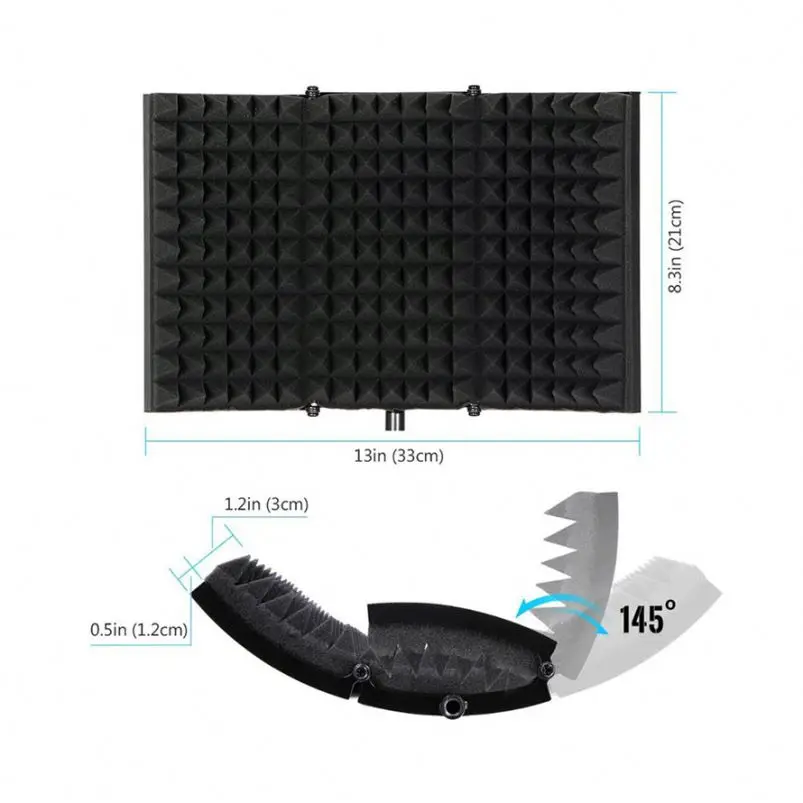 

Top Sales Condenser Wired Microphone Mic Stand With High Quality, Black