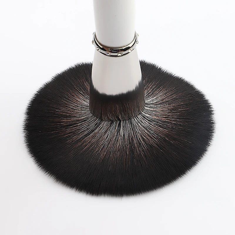 Novelty Personalised Wholesale Tapered Fur Nylon Rose Gold Own Brand Glitter Professional Private Label Make Up Brush