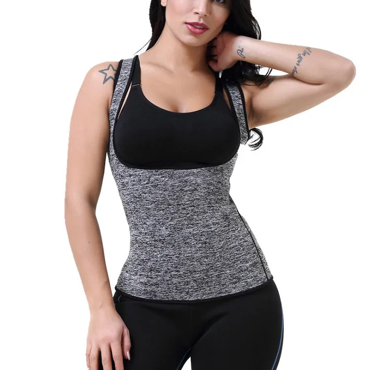 

Wholesale women neoprene vest sports sweat waist trainer and shapewear fitness corset, Snowflake gray, snowflake red