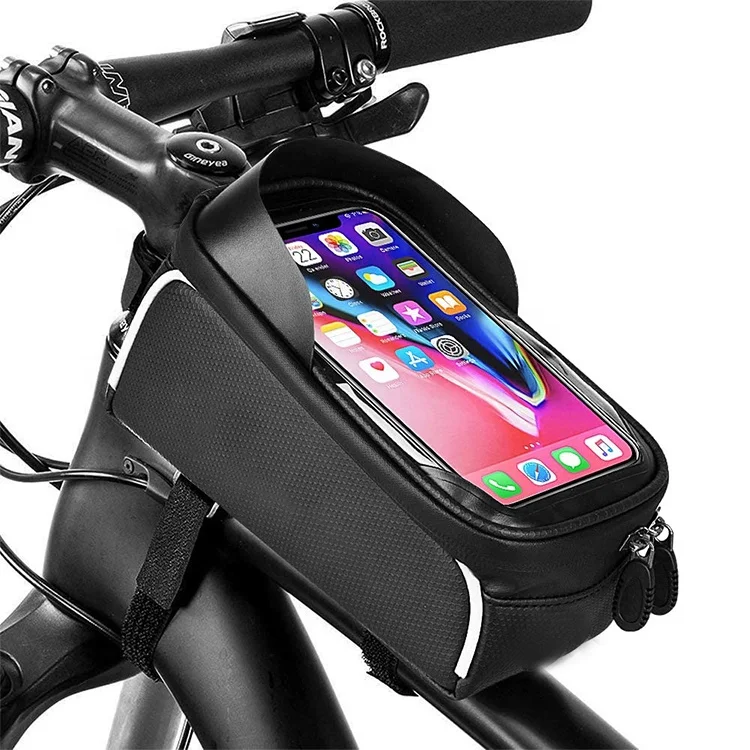 

Bike Phone Front Frame Bag Waterproof Bicycle Top Tube Cycling Phone Mount Pack Phone Case for iPhone Plus xs max, Customized color