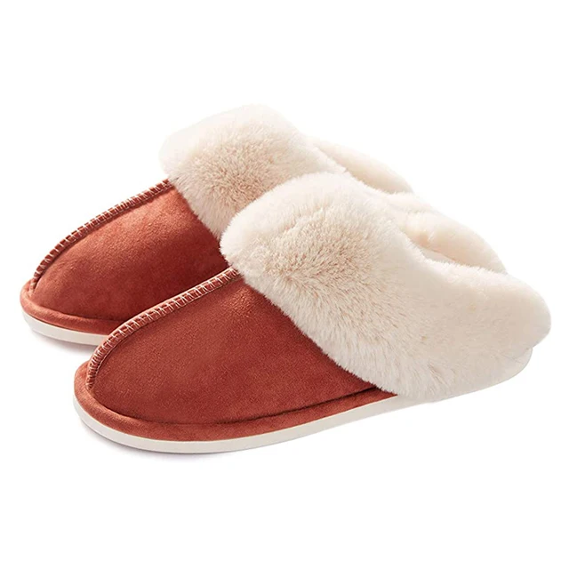 

Womens Slipper Memory Foam Fluffy Soft Warm Slip On House Slippers,Anti-Skid Cozy Plush for Indoor Outdoor, As picture and also can make as your request