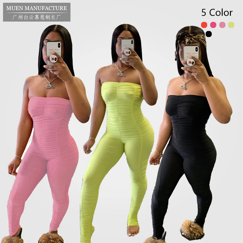 

D1181-2020 new arrive summer women jumpsuits Body suit Sexy Jumpsuit Solid color