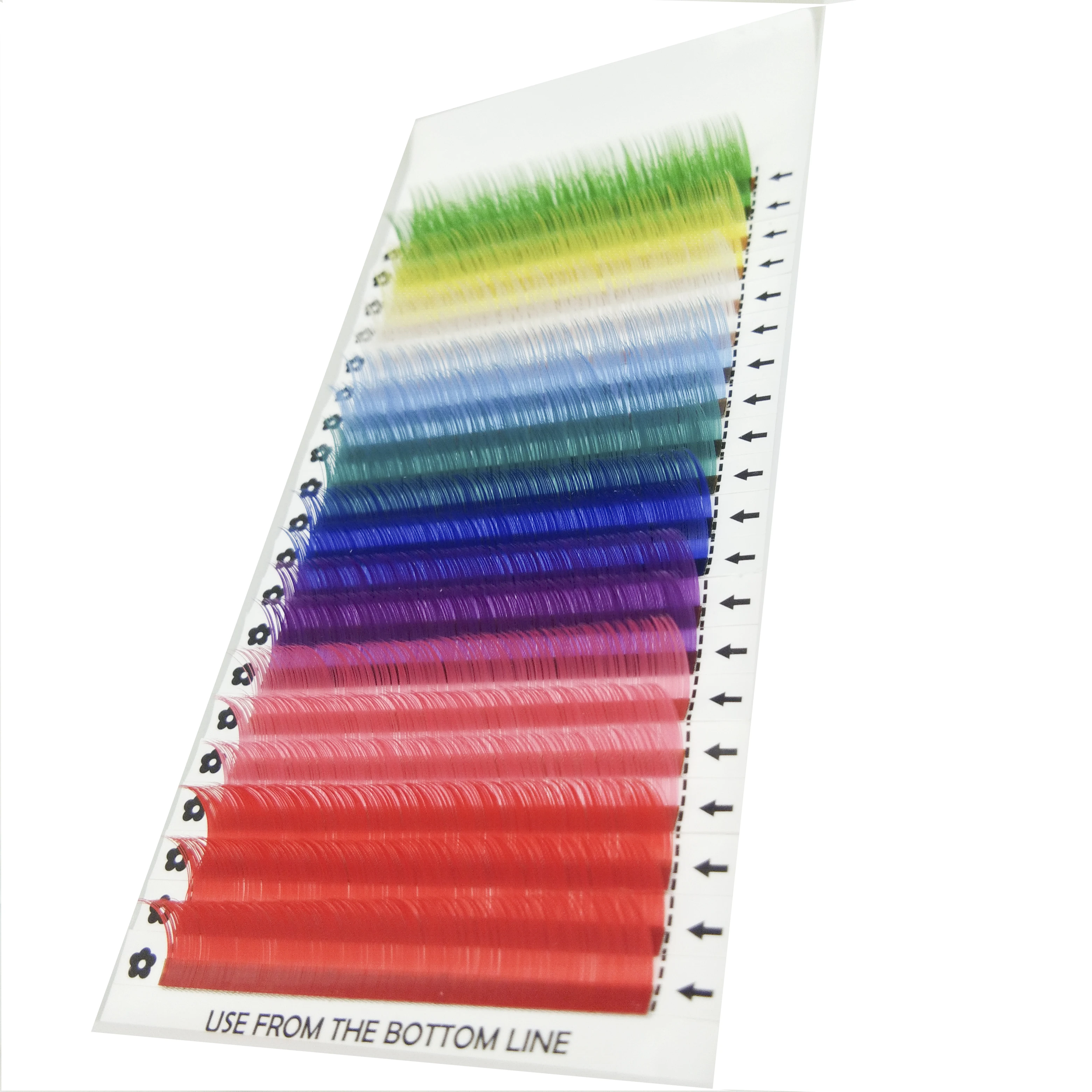 

New Arrival 0.07 0.10 mm Synthetic Eyelashes Colorful 3D Silk Eyelashes Ombre Color Eyelash Extension, Natural black or customization