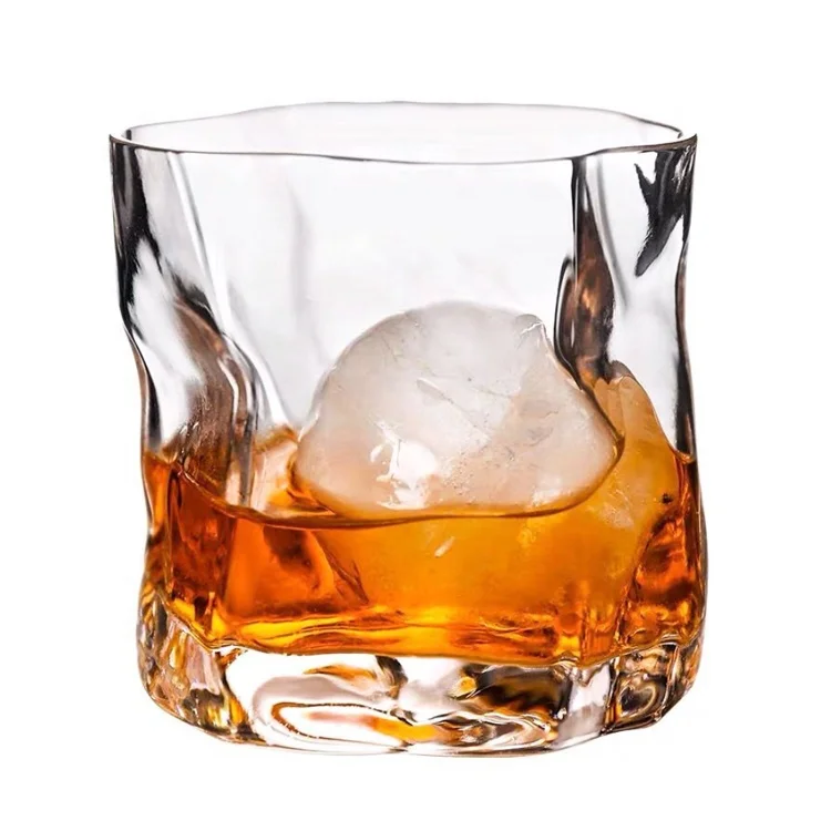 

Unique New Design 80-250ml Slant Rim Glass Tea Drinking Beer Cup Fashioned Whiskey Glasses, Transparent