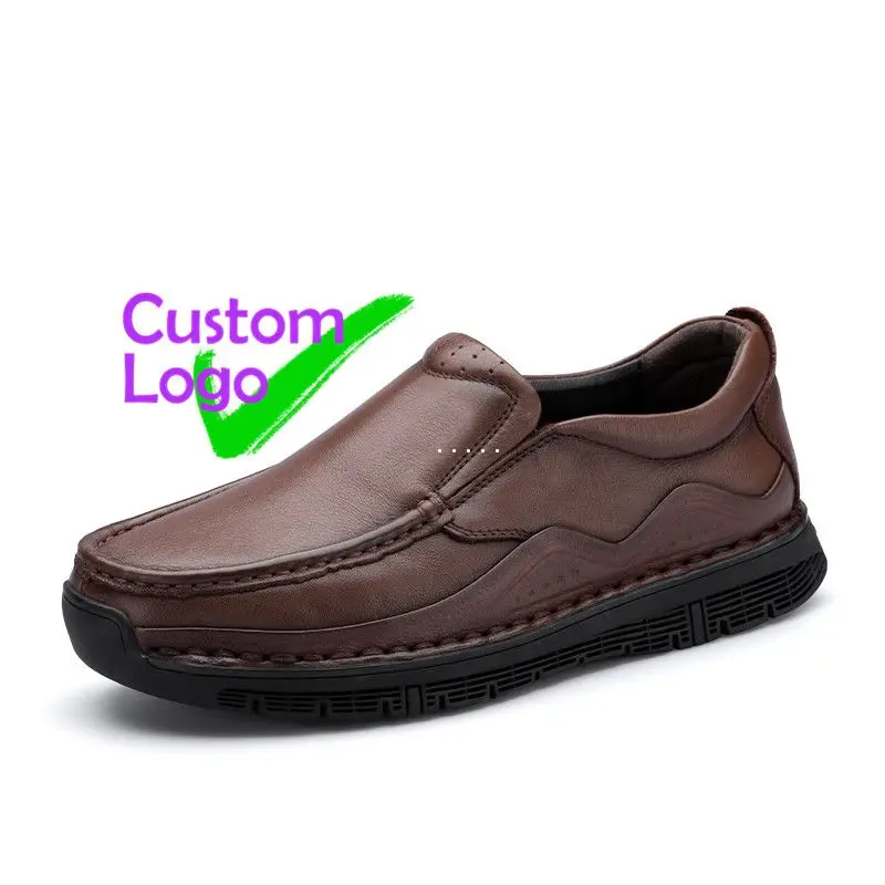 

Luxury Quality Caballeros Genuine Leather Men'S Casual Shoe Escolares Adultos Leather For Men Non-Slip Yeni Stiller Leather Shoe