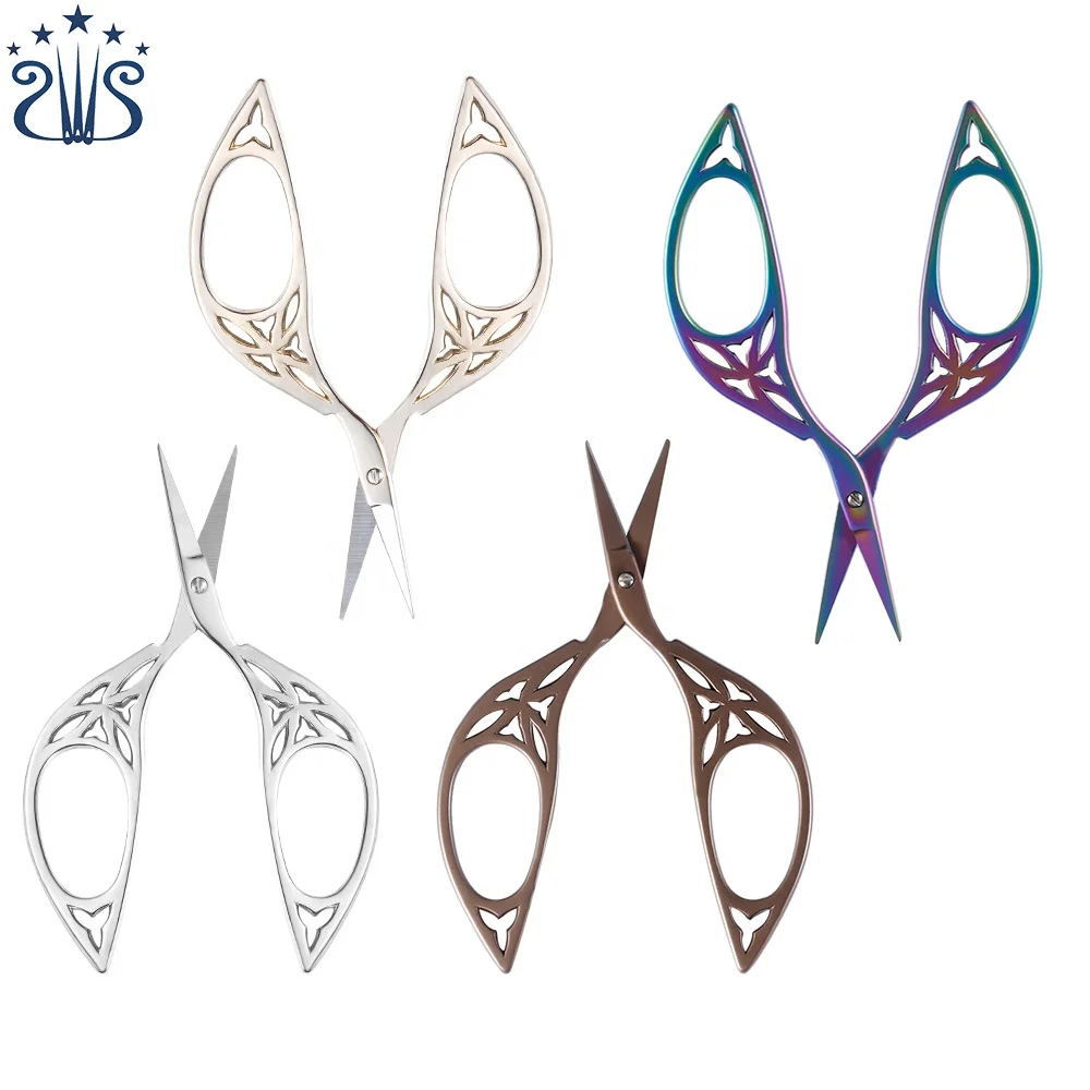 

RTS Creative vintage leaf scissors&DIY handicraft embroidery thread snips sewing scissors