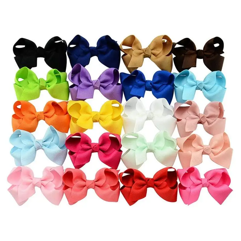 

Cute Grosgrain Bowknot Ribbon Hair Clip Bow Hairpin for Girls, As pictures