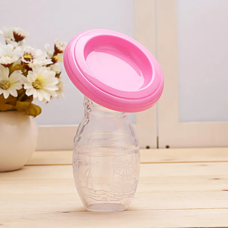 

Portable Full Silicone Breast Pump Powerful Baby Nipple Suction Feeding Milk Bottles Breasts Pumps Silicone Production, Transparent