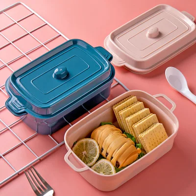 

Japanese Lunch Box Double Layer PP Creative Portable Children Lunch Microwave Oven New Tableware Fruit Food Storage Box Double