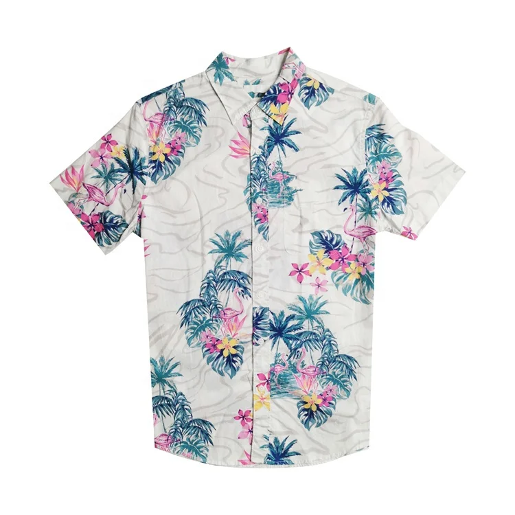 

New Arrival High Quality Boys Beach Print Shirts Digital Print Cover Up Hawaiian Man Shirt, Custom