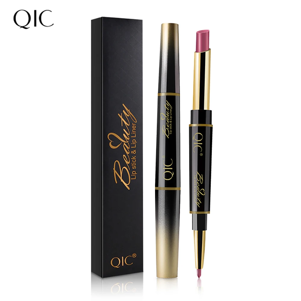 

14 Colors Double Head automatic lipstick pen Cosmetic lipstick with lip liner