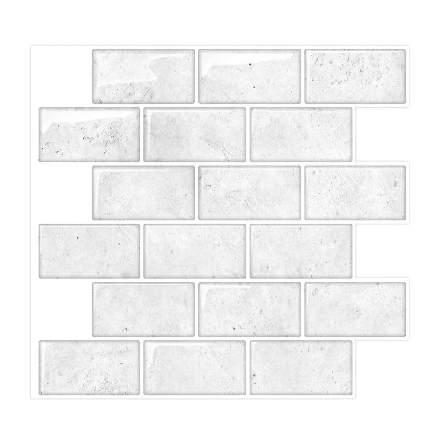 

3d peel and stick tile waterproof white self adhesive mosaic wall kitchen backsplash peel and stick backsplash tile