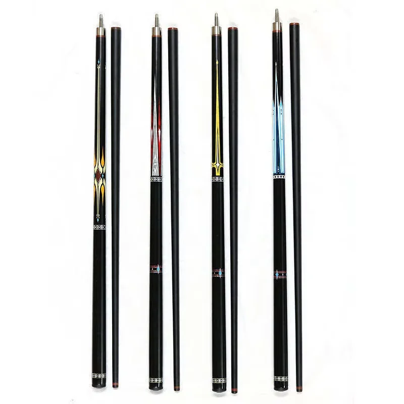 New Wholesale Carbon Fiber Glass  Pool Cue 1/2-PC 12mm Tip 57Inch Length Random Color Delivery Snooker & Billiard Cues for Sale