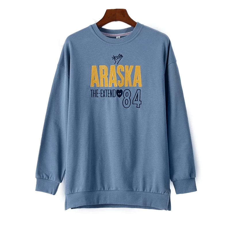 

Long Sweater Women's Long Sleeves Hoodies Sweatshirt Rummandy Women Crew Neck Patch Embroidery Custom Printed Hoodies OEM Spring, Customized color