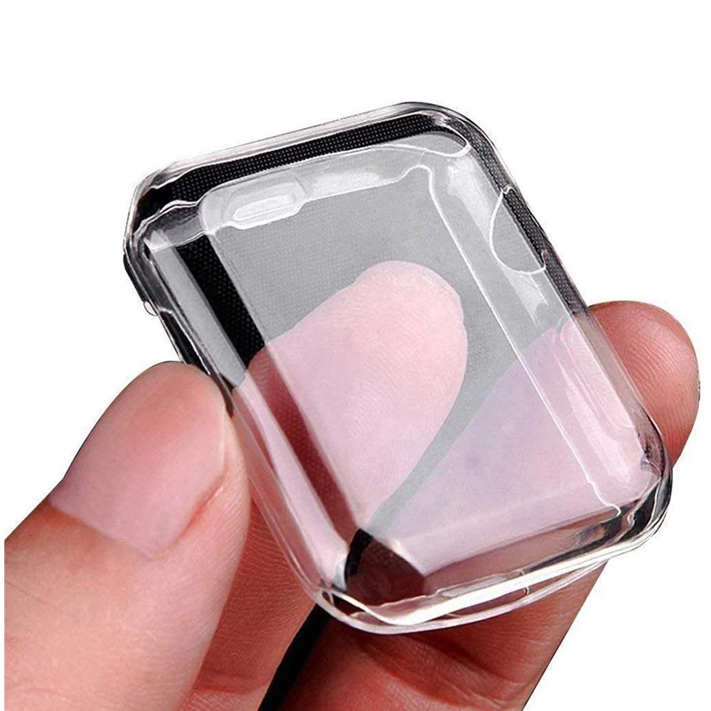 

Slim Watch Case For Apple Watch 45mm 41mm Screen Protector Cover For iWatch Series 7 6 SE Soft Clear Silicone Case Wholesale