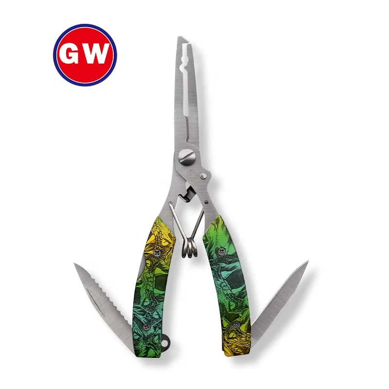 

Stainless Steel Fishing Scissors PE Cutter multifunctional Fishing Pliers, As pictures